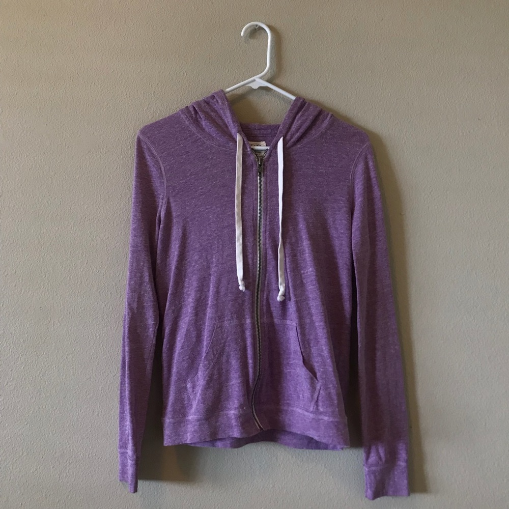 Purple American Eagle Zip Up Jacket With Hood